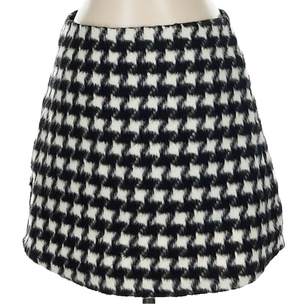Sanctuary Black and White Houndstooth Mini Skirt